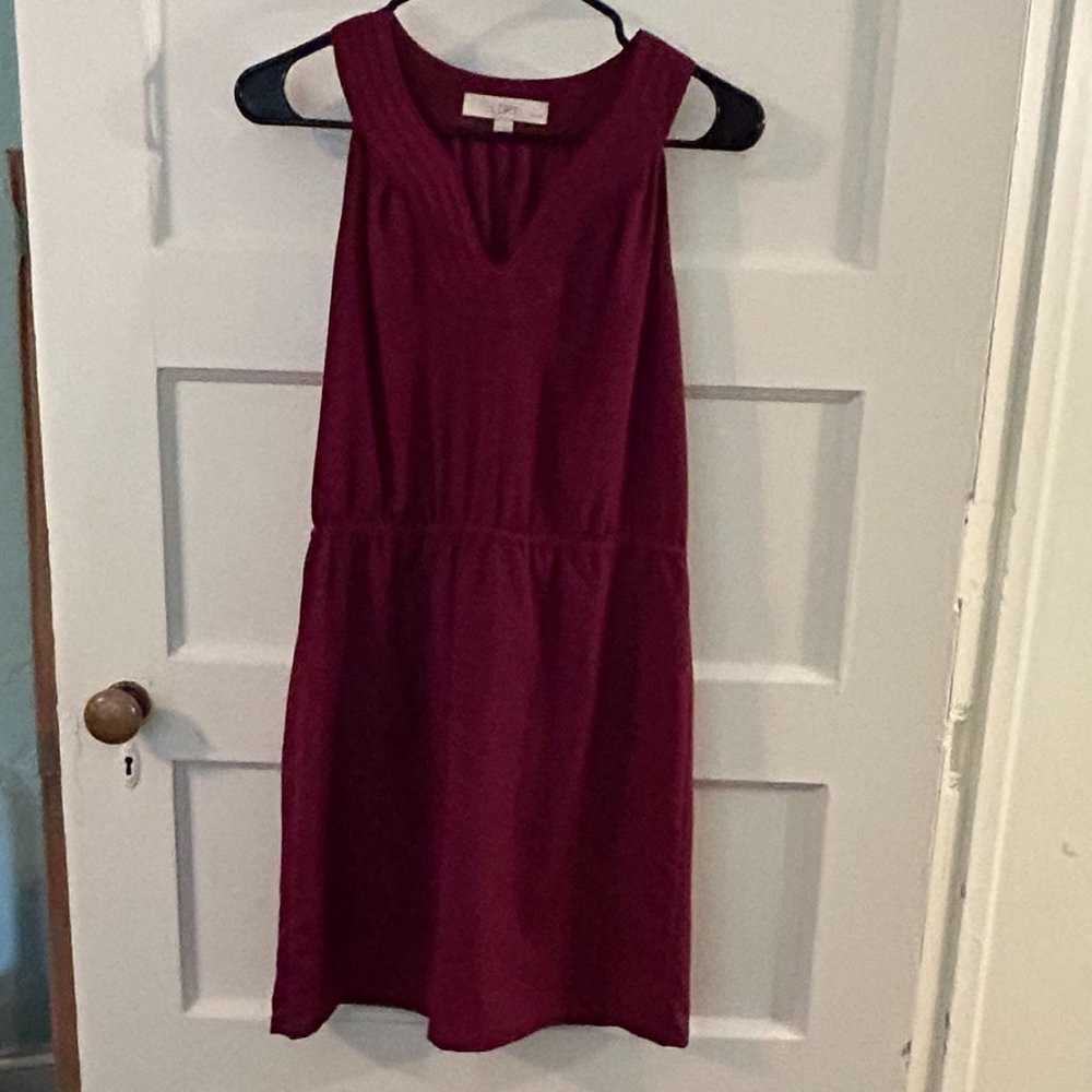 Loft V Neck Polyester Dress - Petite